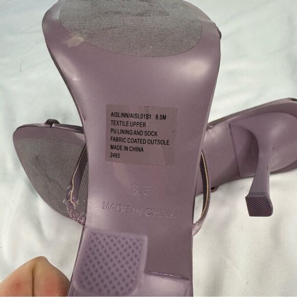 Steve Madden Purple sz 8.5 Aislinn Stiletto Heeled Sandal Formal Jeweled Sparkle - Picture 8 of 11